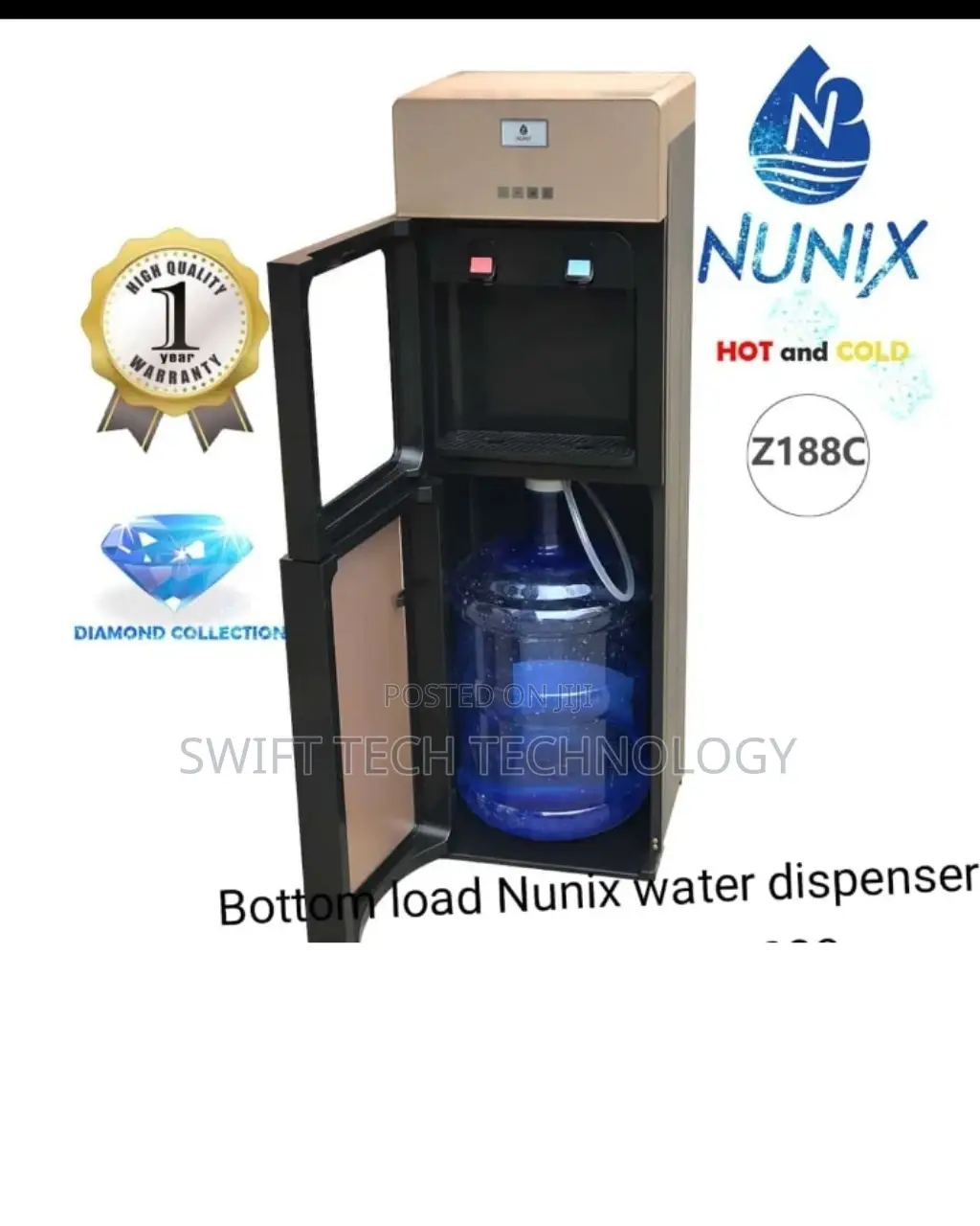 Nunix Load Bottom Load Water Dispenser Hot and Cold