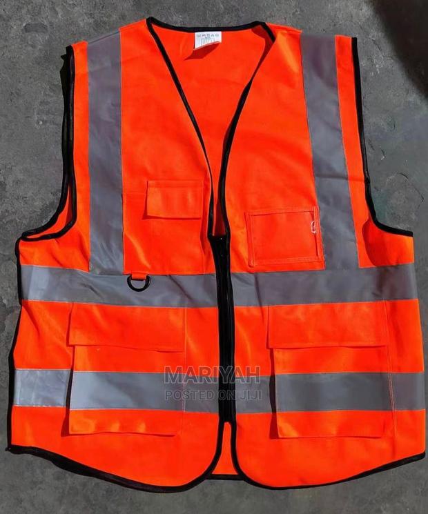 Printable Reflective Vest With Pockets Orange - main view