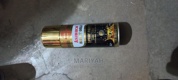 Spray Paint Can Chrome Gold