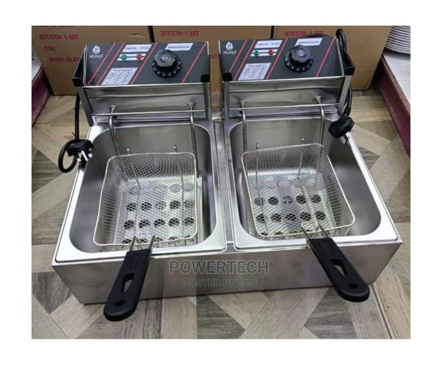 Nunix 6L+ 6L Commercial Double Deep Fryer / Chips Fryer.