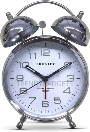 Shiny Silver Twin Bell Alarm Clock