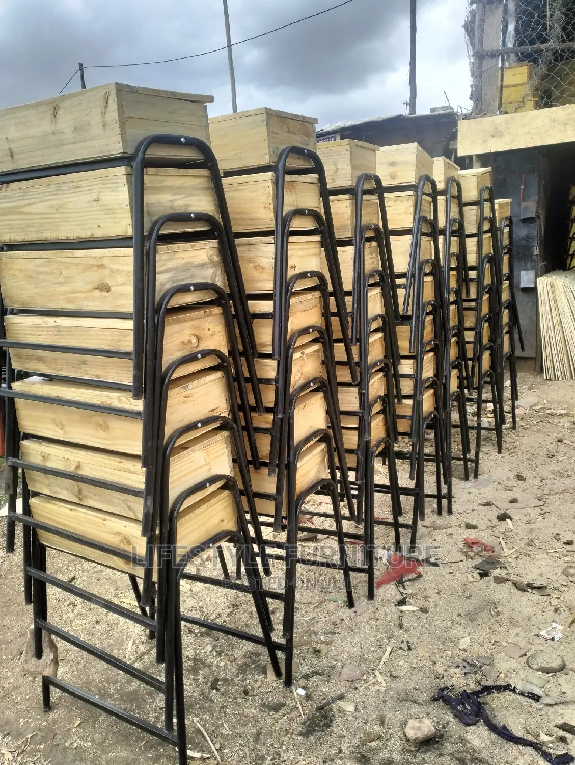 School Lockers and Chairs