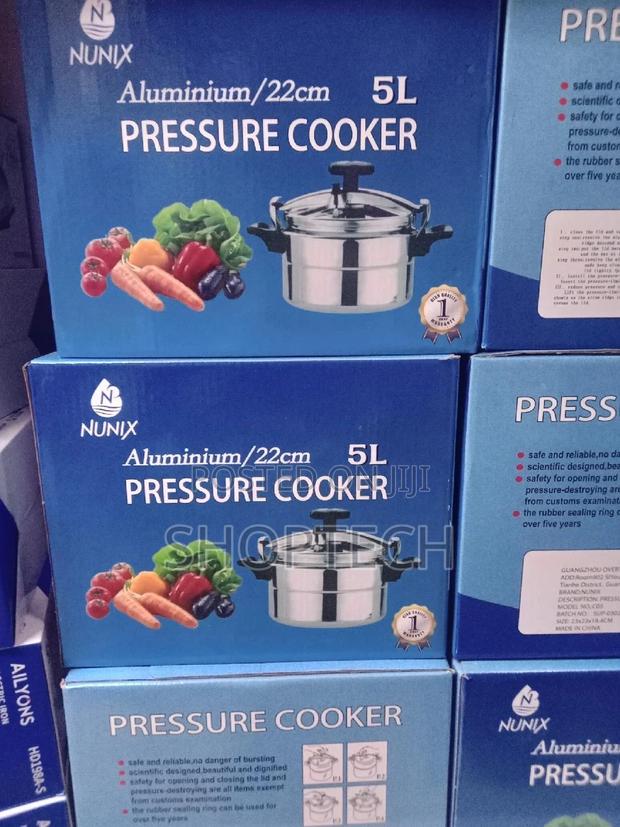 5L Nunix Aluminium Pressure Cooker Explosion Proof 5 Litres