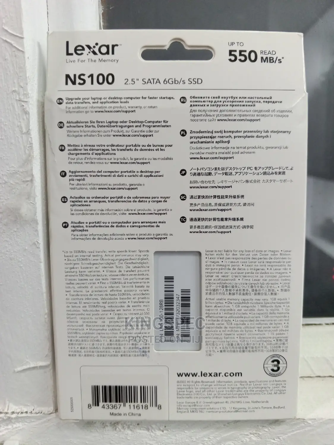 Lexar Ns100 2.5" Sata 6gb/S SSD 128gb