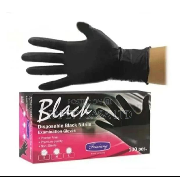 Disposable Black Nitrile Gloves/ Clean Food Grade Gloves