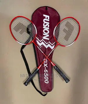 Pair of Badminton Racket Fusion GX-6500 Steel Shaft With Bag