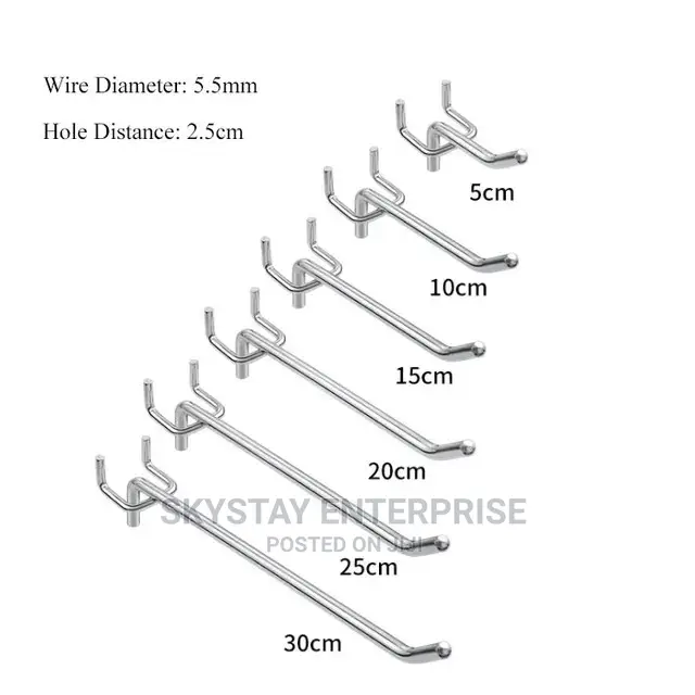 Pegboard Display Hooks 10cm 20cm