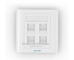 Vention 4 Port Wall Faceplate White 86 Type