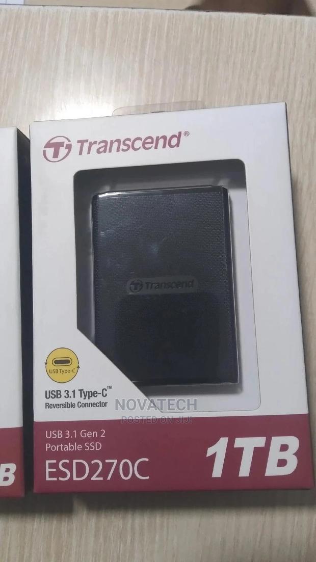 Transcend ESD270C Portable External SSD 1TB - Black - main view
