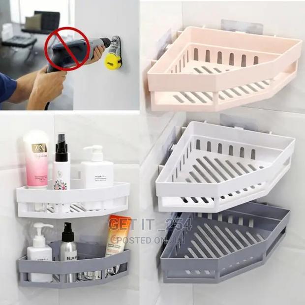 Triangular Corner Bathroom/Multipurpose Shelf