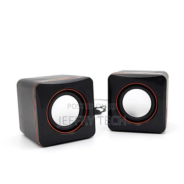 2pcs Portable Home Laptop Notebook Bass USB Wired Mini-Black