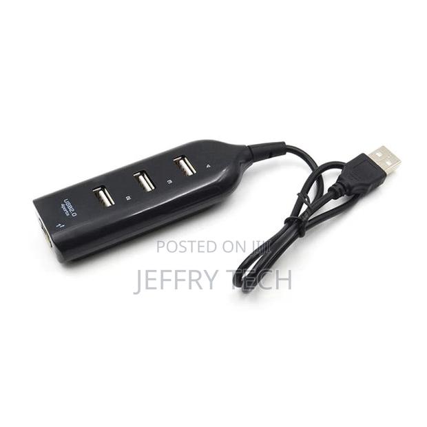 4 Ports High Speed USB 2.0 Hub Extension Splitter-Black