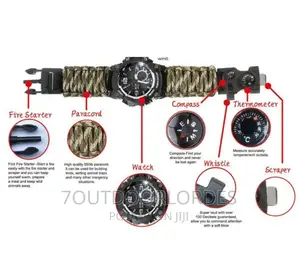Survival Paracord Outdoor Multifunctional Watch