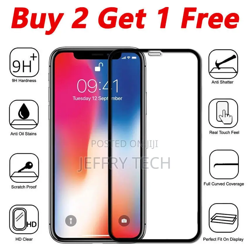 1screen Protector for iPhone 13 12 11 Pro X XR XS Max 8 7 SE