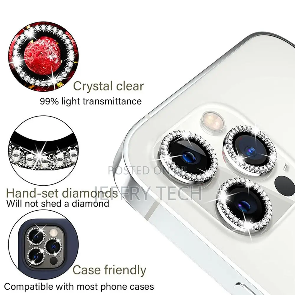Metal Ring Lens Glass for iPhone 14 Pro 13 Pro 12 11 Pro Cam