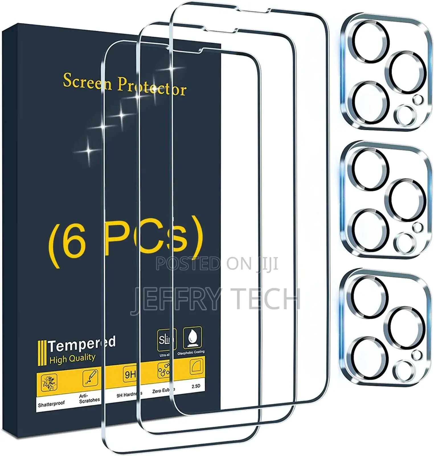 iPhone 14 13 12 11 Pro Max Tempered Glass Screen Protector