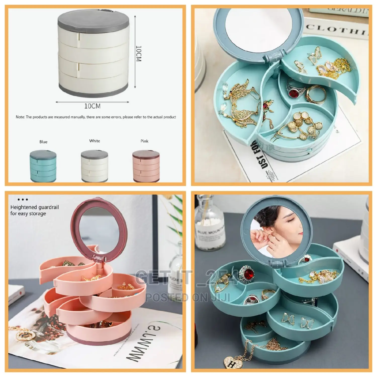 Rotating Jewelry Organizer 3colours