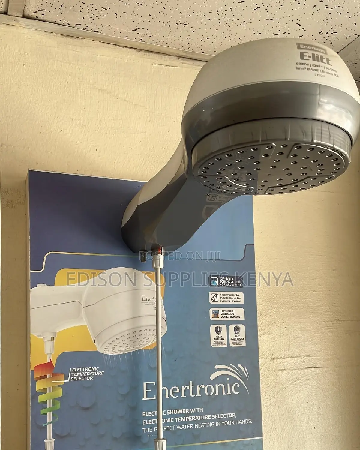 E-Litt Electronic Instant Shower Head Enerbras