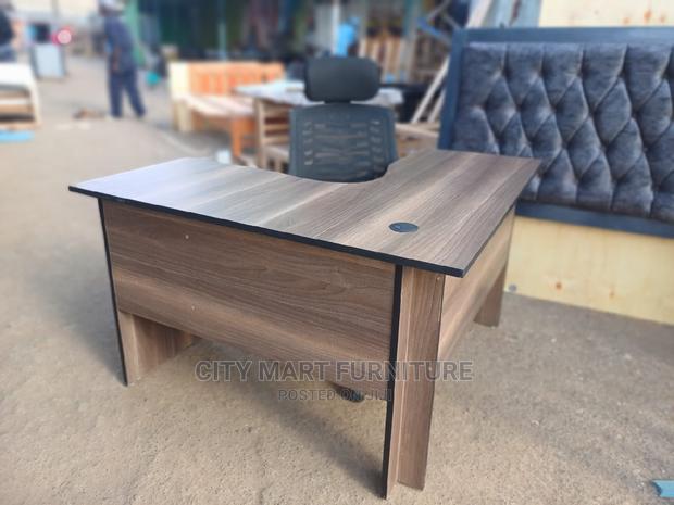 Headrest Chair+L-Shaped Office Desk - main view