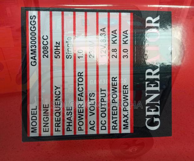 UK Standard 3kw Generator - thumbnail 2