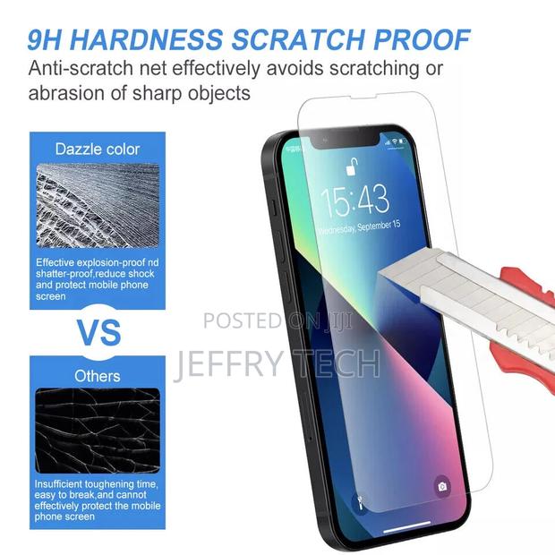 Tempered Glass Screen Protector for iPhone 14 13 12 11 Pro X - thumbnail 2
