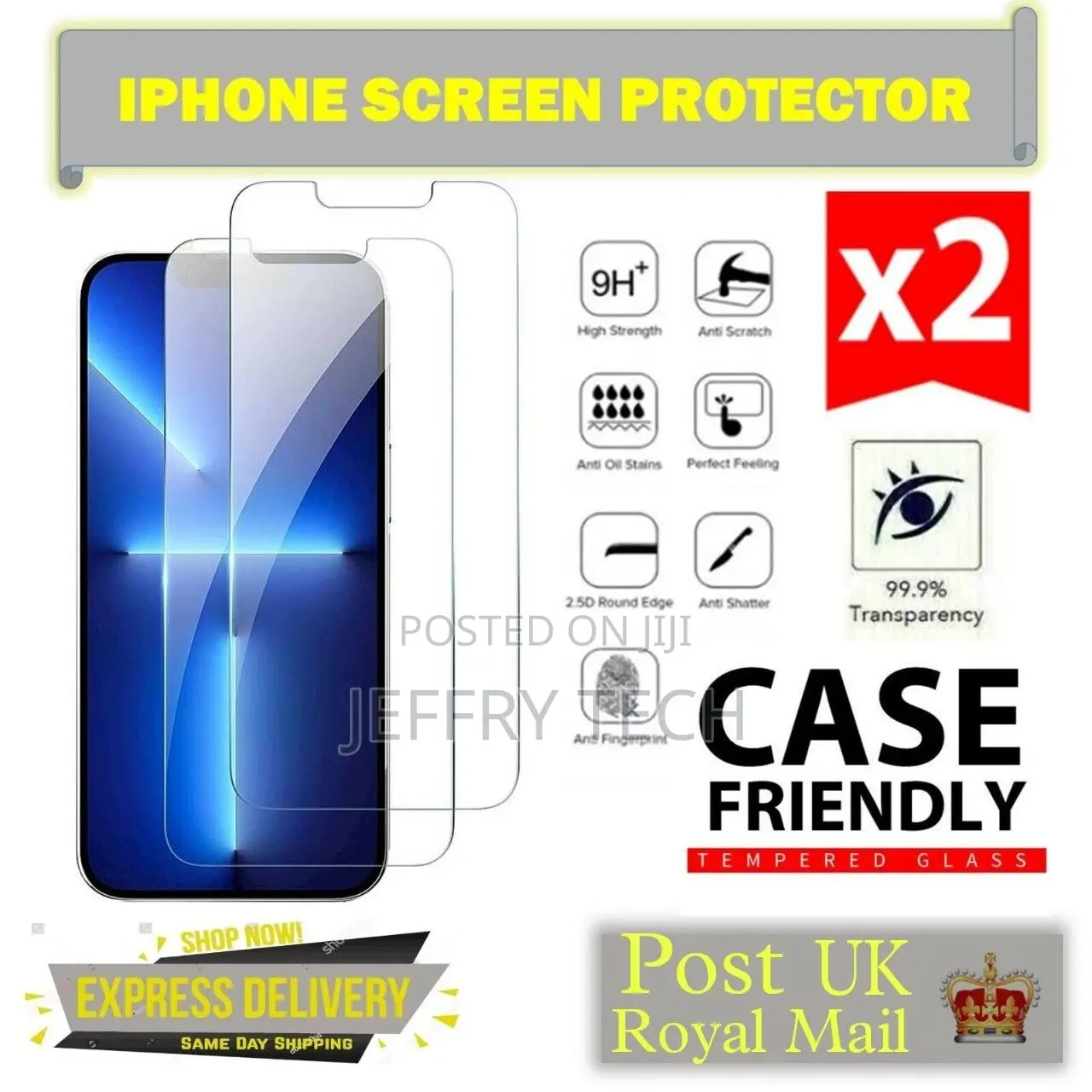 Glass Screen Protector - iPhone 14 13 12 11 XR XS X Pro Max