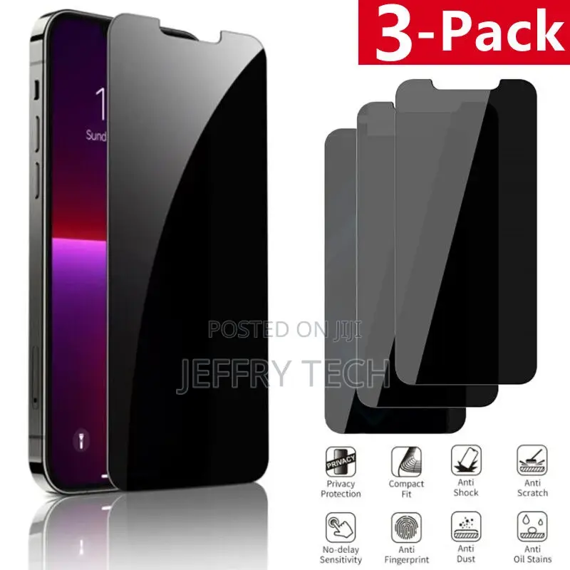 3 Pack for iPhone 14 13 12 11 Pro Max X Privacy