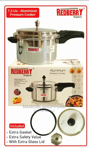Pressure Cooker Aluminum 7.5ltrs Redberry