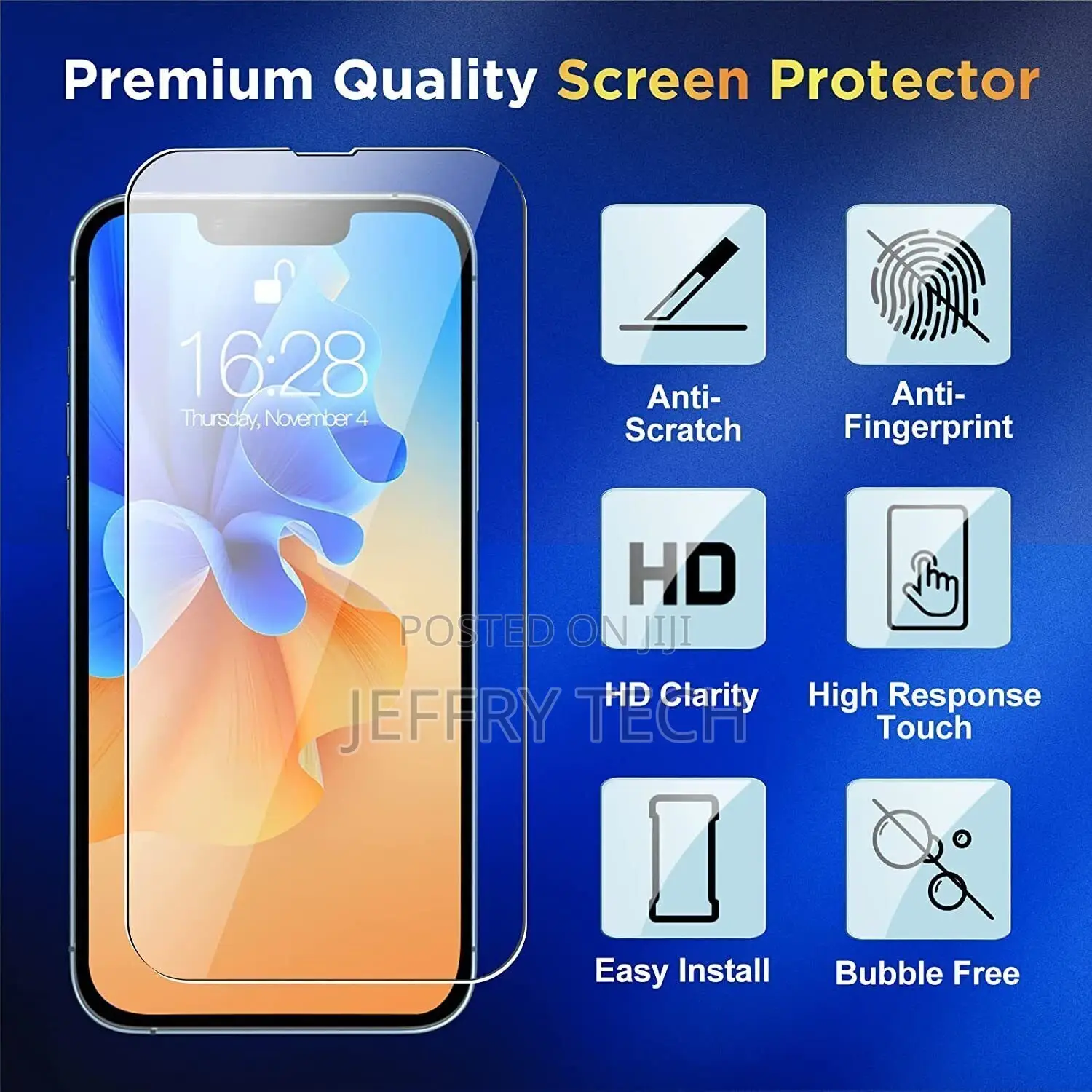 For iPhone 14 13 12 11 Pro Max Screen Protector