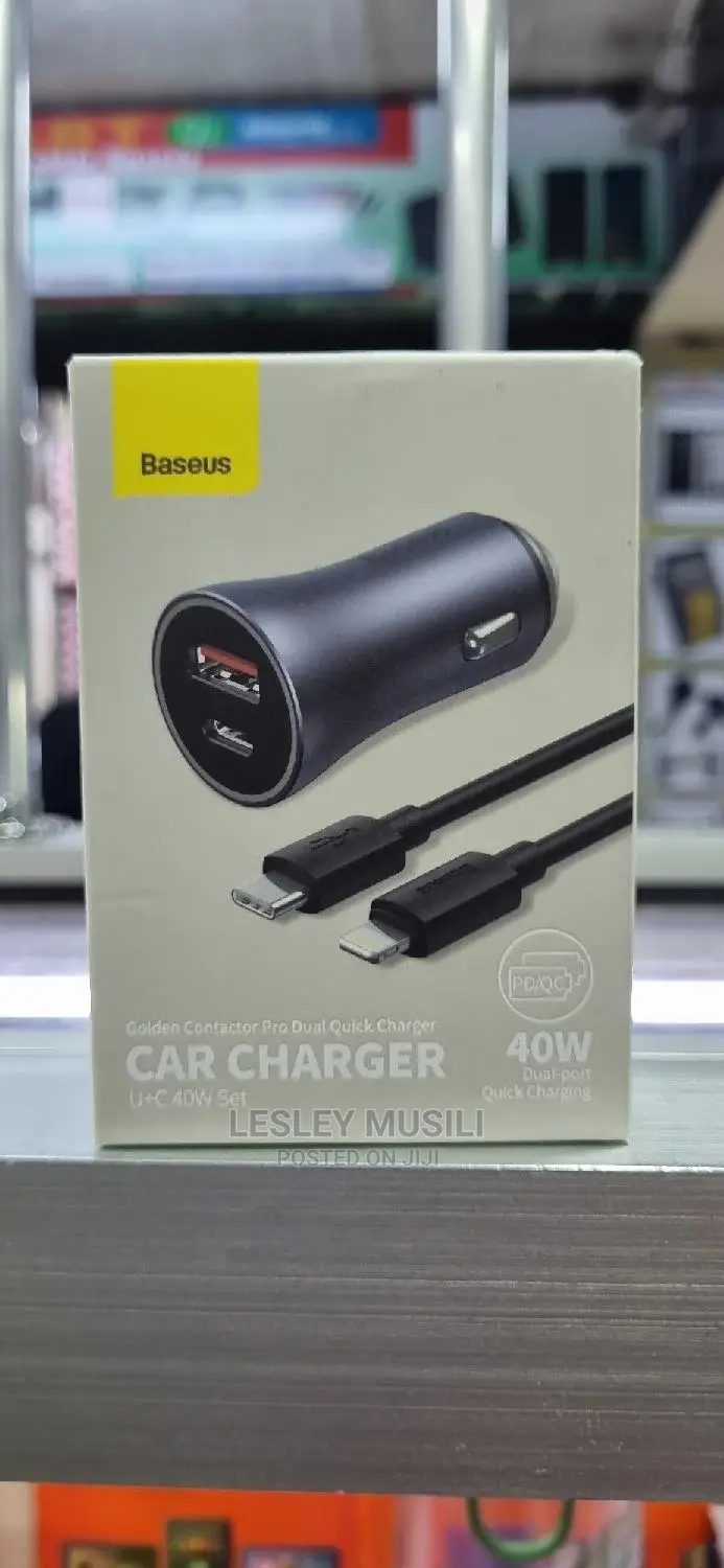 Baseus Golden Contactor Pro Dual Car Charger U+C 40W