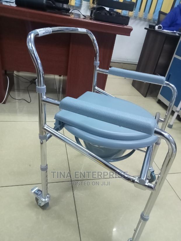 Foldable Portable Commode Chair With Wheels - main view