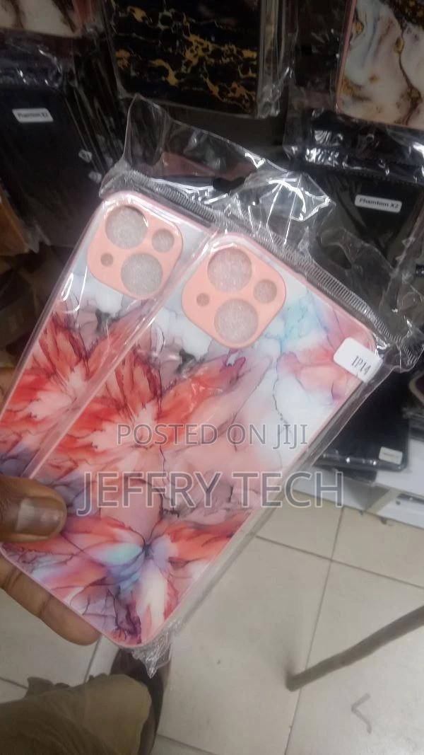 Hard-Shell Case for iPhone 14 - Pink Marble - thumbnail 2