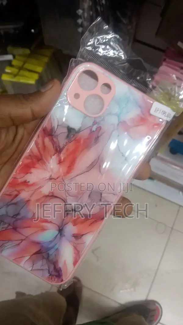 iPhone 14 Plus Marble Frosted TPU Phone Case(Pink)