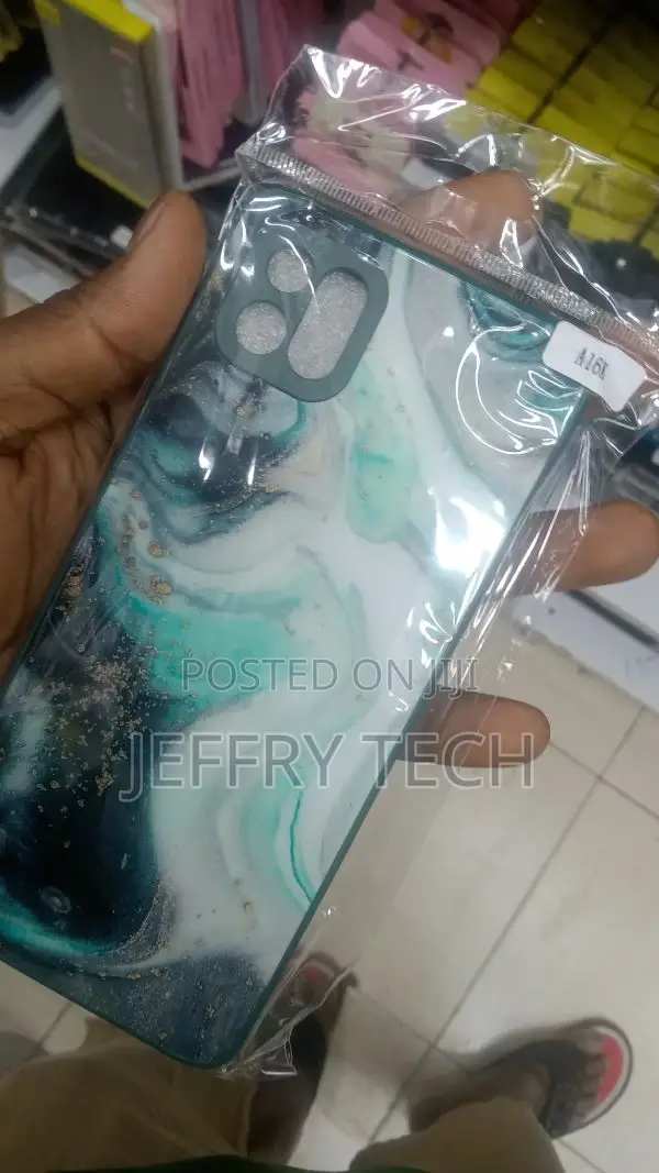 Jet Stream Green Marble Oppo A16K Back Cover