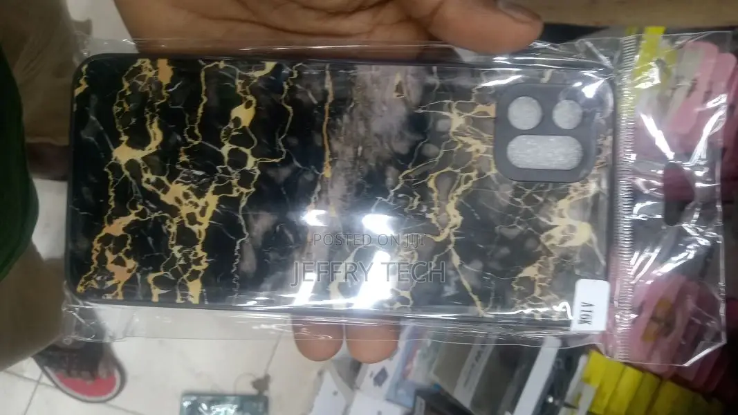 Black Marble Texture Oppo A16k Back Cover