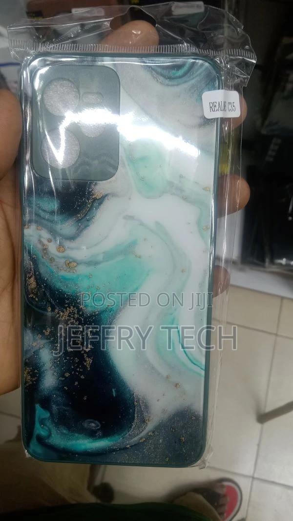 Jet Stream Green Marble Realme C35 Back Cover - main view