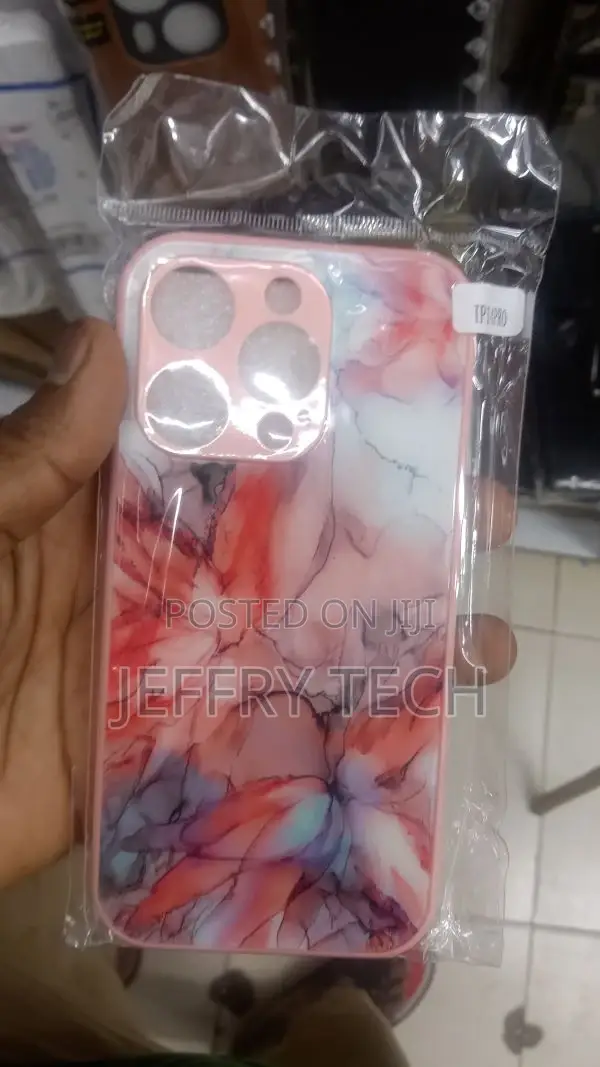 Hard-Shell Case for iPhone 14 Pro - Pink Marble