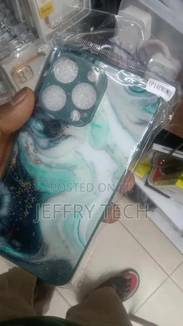 Green Marble Apple iPhone 14 Pro Max Premium Phone Case