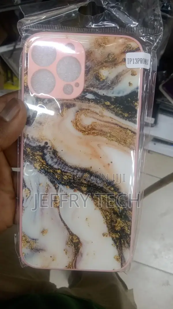 Bone White Brown Marble Apple iPhone 13 Pro Max Back Cover