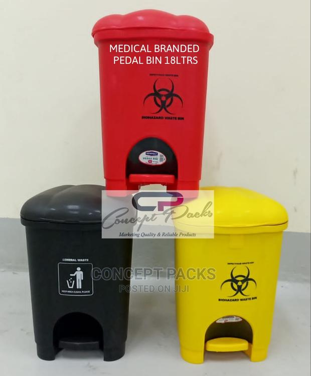 Medical Branded Pedal Bin 18ltrs - main view