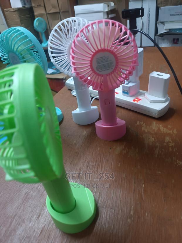 Mini Portable Rechargeable Fan With Standing Base - main view