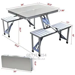 Foldable Magic Picnic Table With Seats