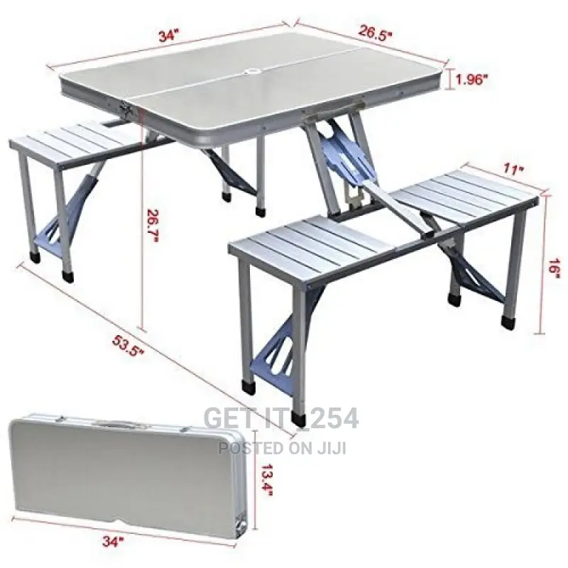 Foldable Magic Picnic Table With Seats