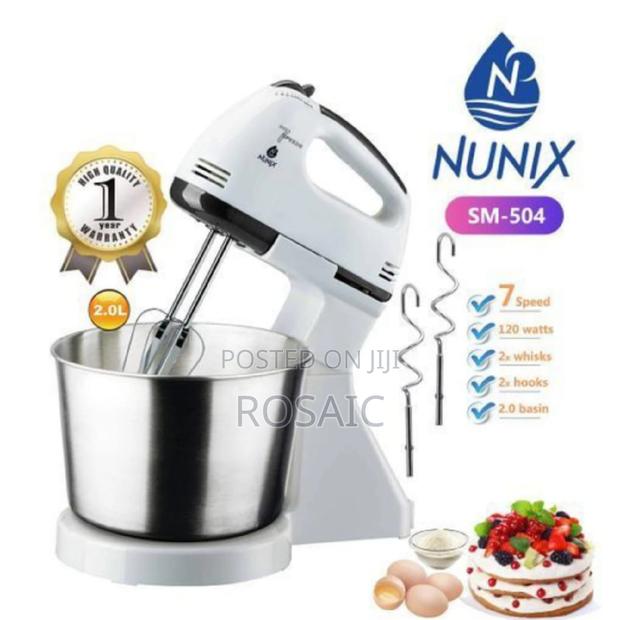 Nunix Hand Mixer With 2 Litres Stainless Steel Bowl