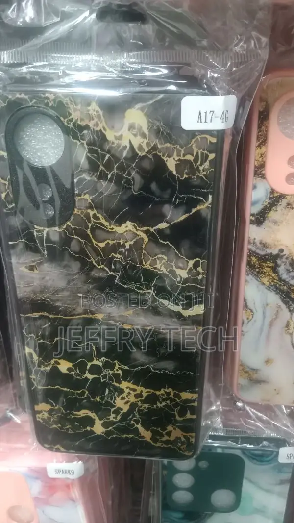 Marble Phone Cases for Oppo A17 4G Cover 6.56'' Black TPU So