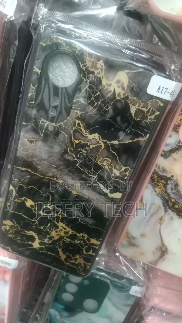 Marble Phone Cases for Oppo A17 4G Cover 6.56'' Black TPU So