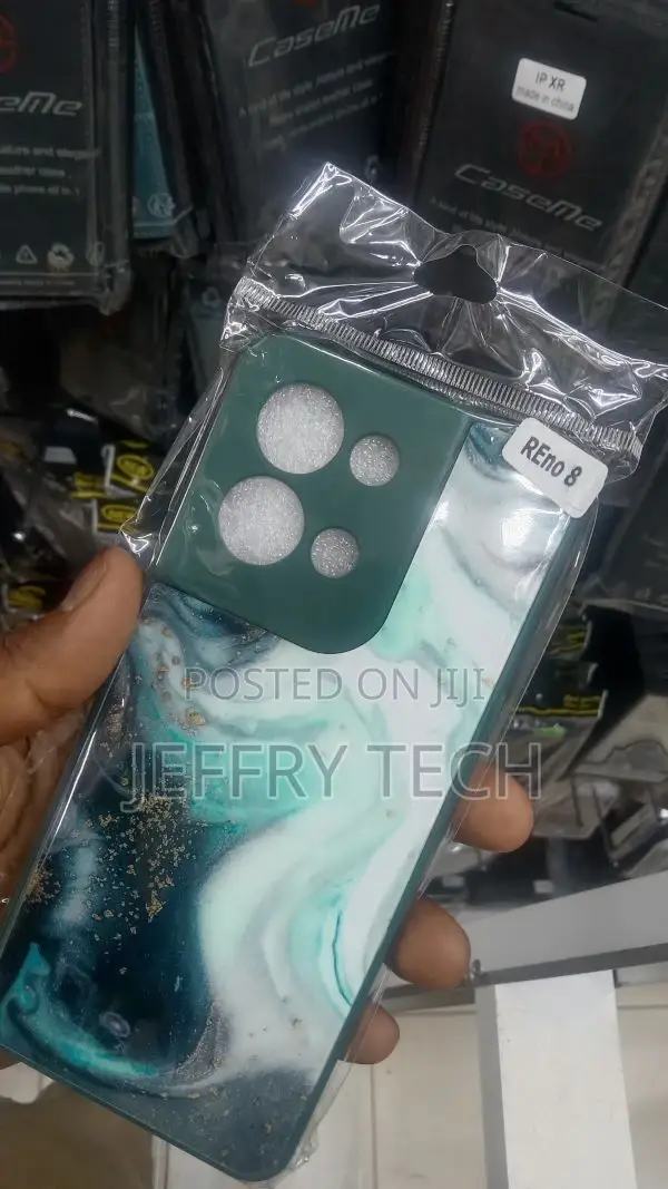 Green Marble Case Oppo Reno 8