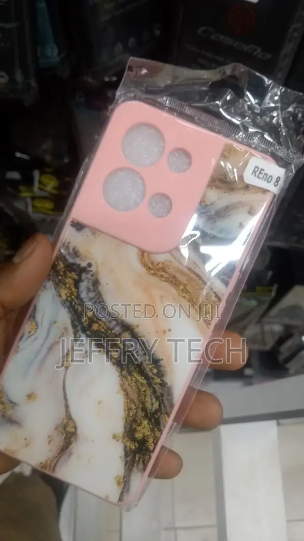 Pink Brown Marble Case Oppo Reno 8