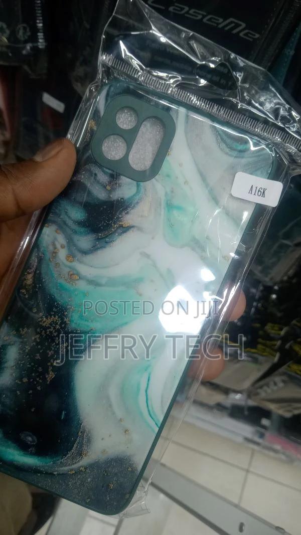 Back Cover for Oppo A16K Green Marble Printed - thumbnail 2
