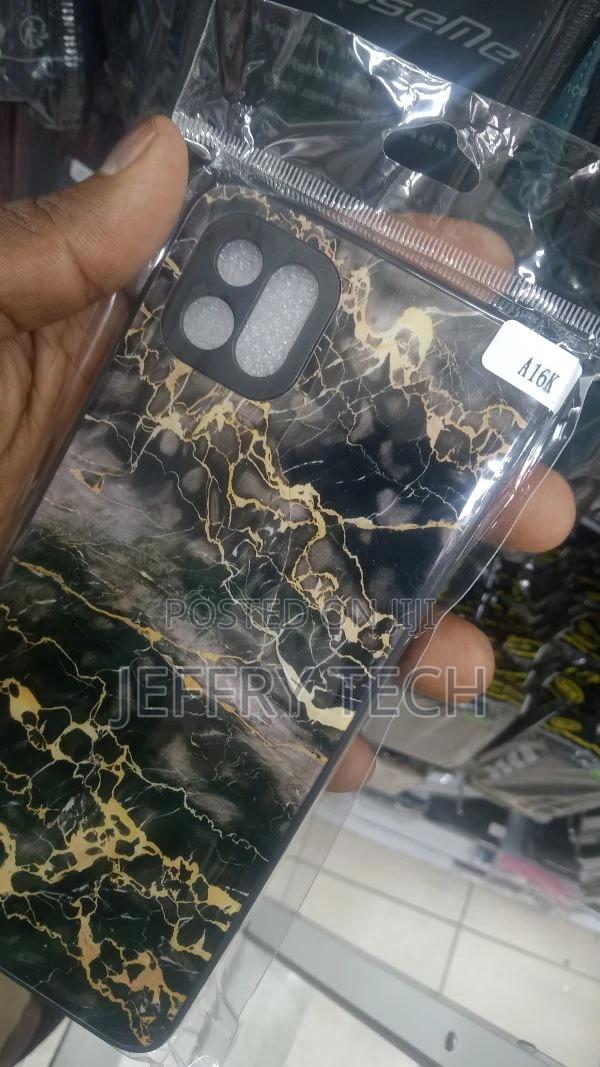 Bone Black Brown Marble Oppo A16K Back Cover - thumbnail 2